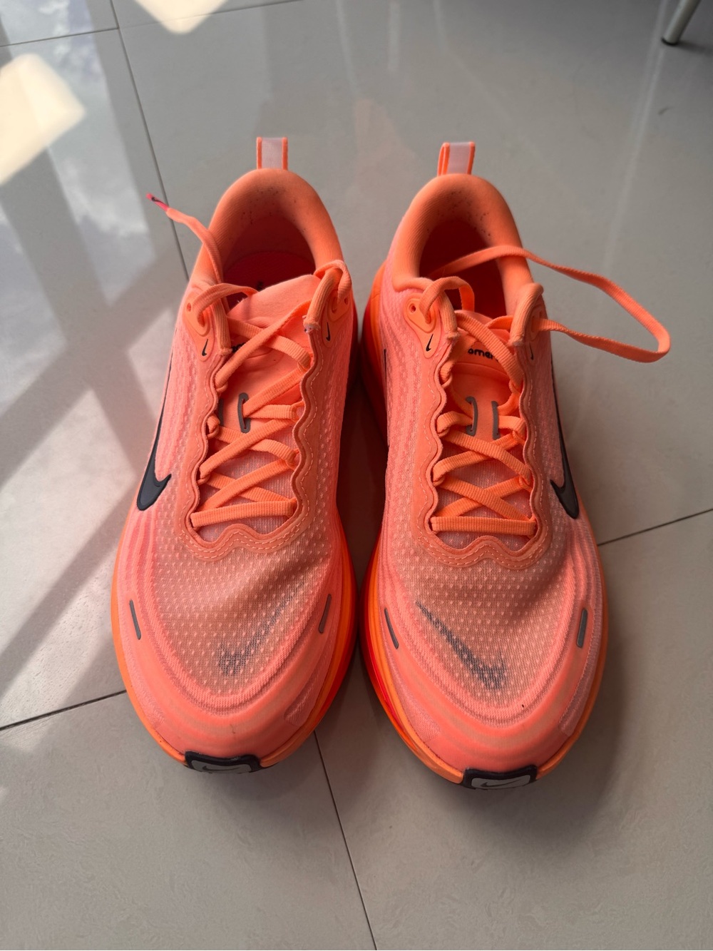 Nike Men's Running Sneakers in Bright Orange with Black Swoosh